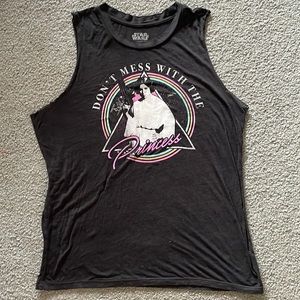 Star Wars Princess Leia Graphic Cut Off Tank